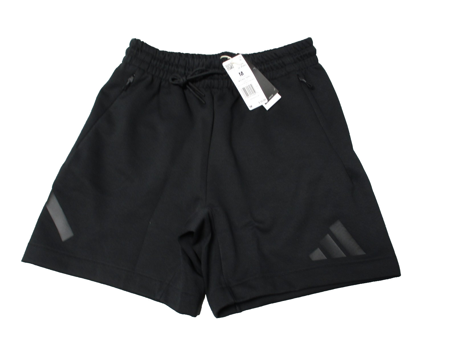 Adidas ZNE Shorts Athletic Primeknit Drawstring Zip Pockets Black Mens Sz Medium