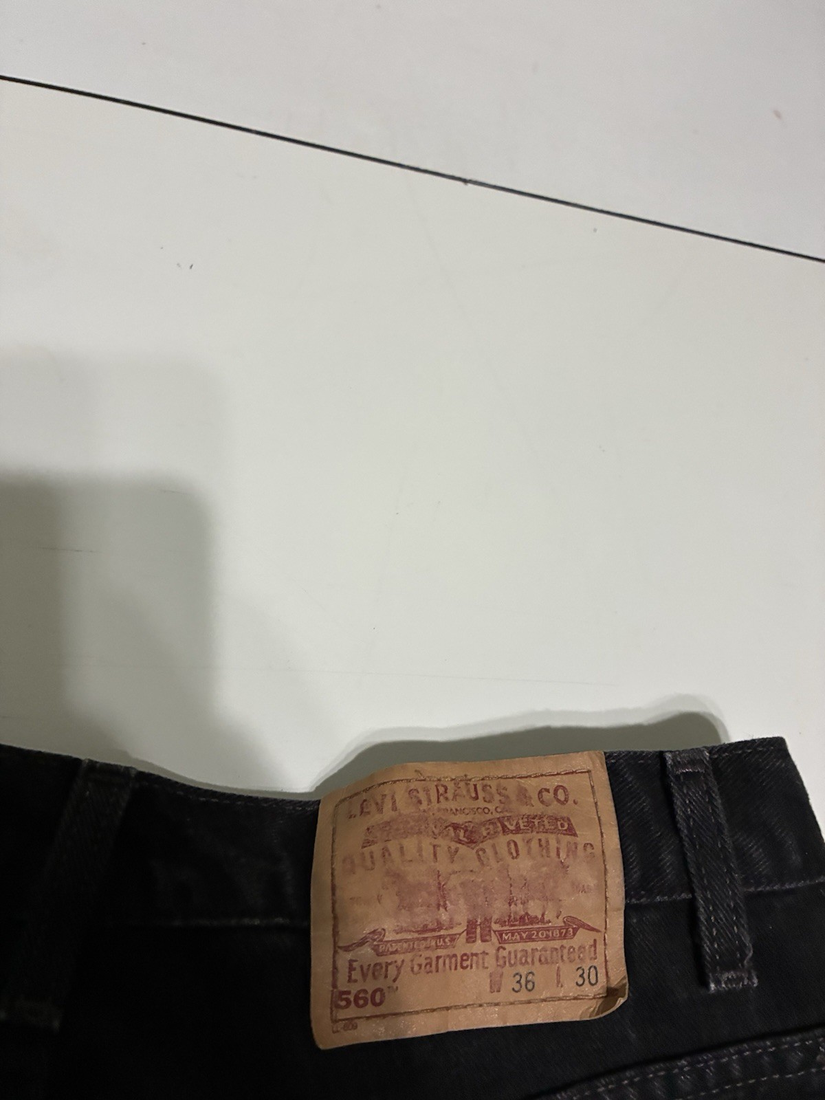 Vintage Levi’s 560 Jeans 36×30 Black Baggy Loose Tapered Skater Grunge Cyber Y2K