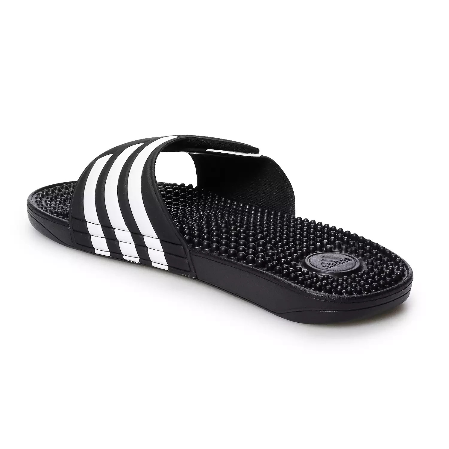 Adidas Adissage Slides Men’s Black White Sizes! F35580 NIB NEW