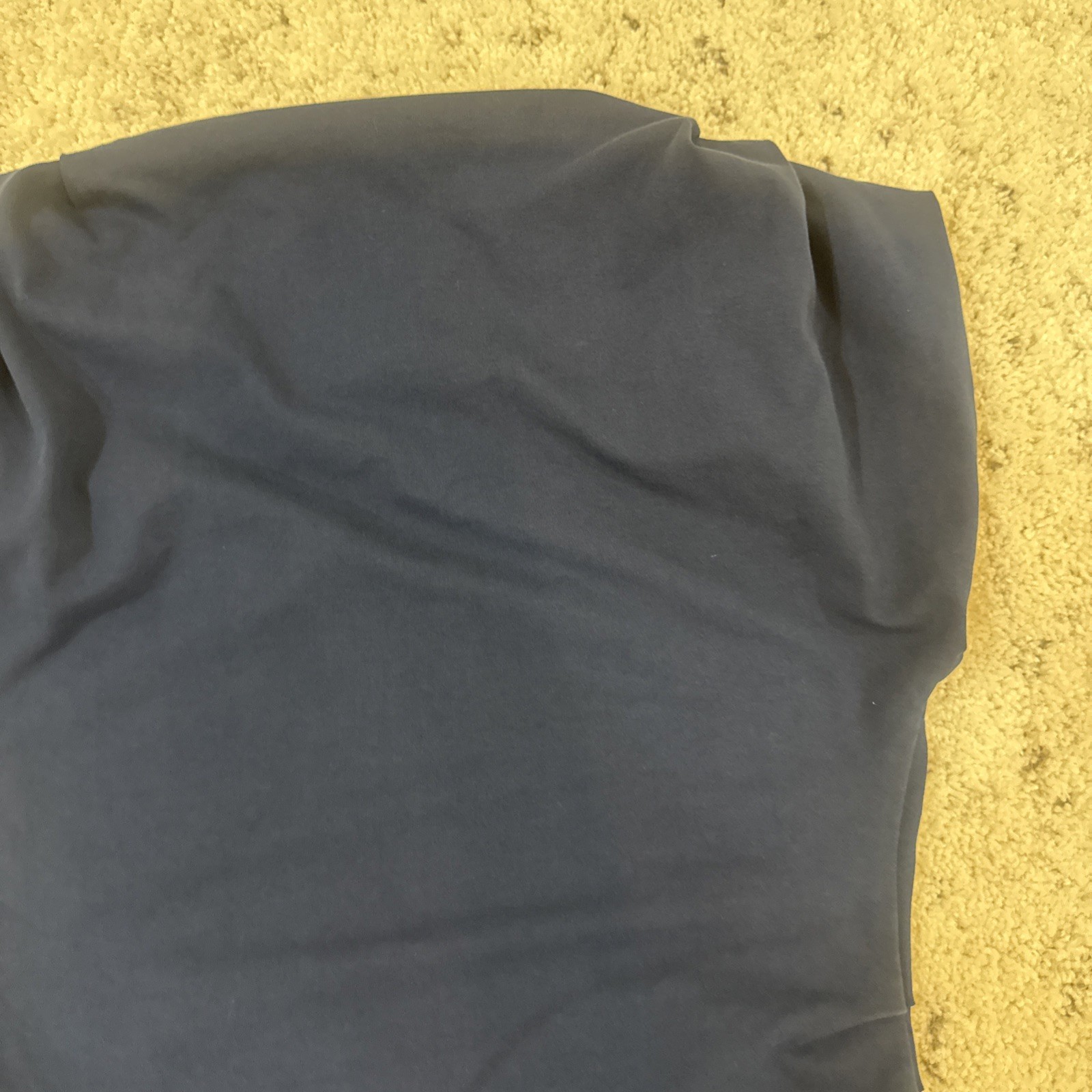 Loft Pleated Side Slit Top in Navy Blue SizeM