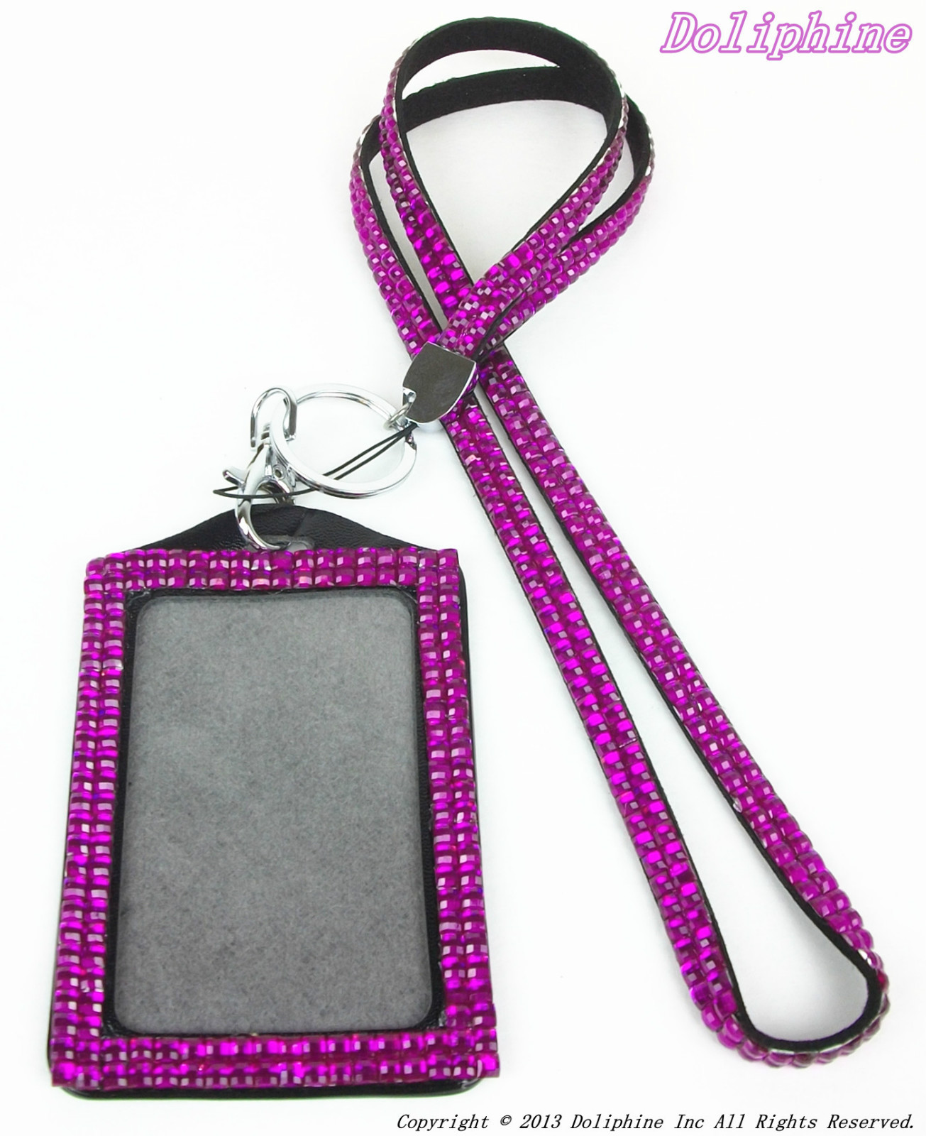 Wholesale Multi-Colored Rhinestone Neck Bling LANYARD with Vertical ID Badge