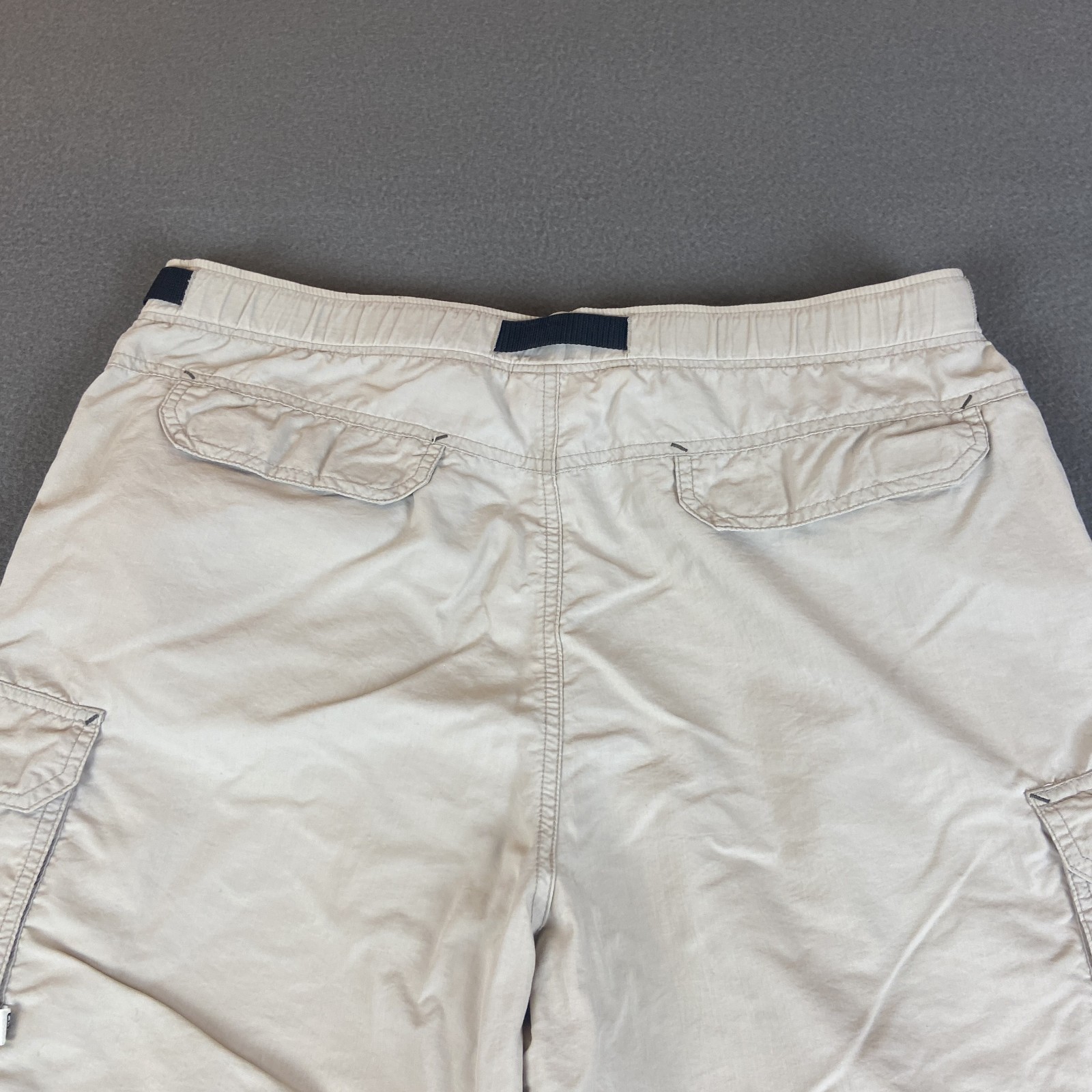 REI Pants Mens Large Beige Convertible Cargo Hiking UPF 50+ Workwear Belted