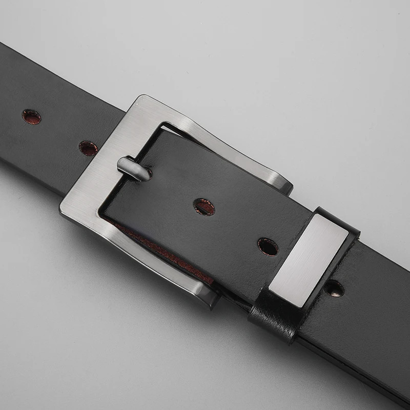 New Fashion Luxury Belt For Men PU Leather Belt Metal Pin Buckle High Quality