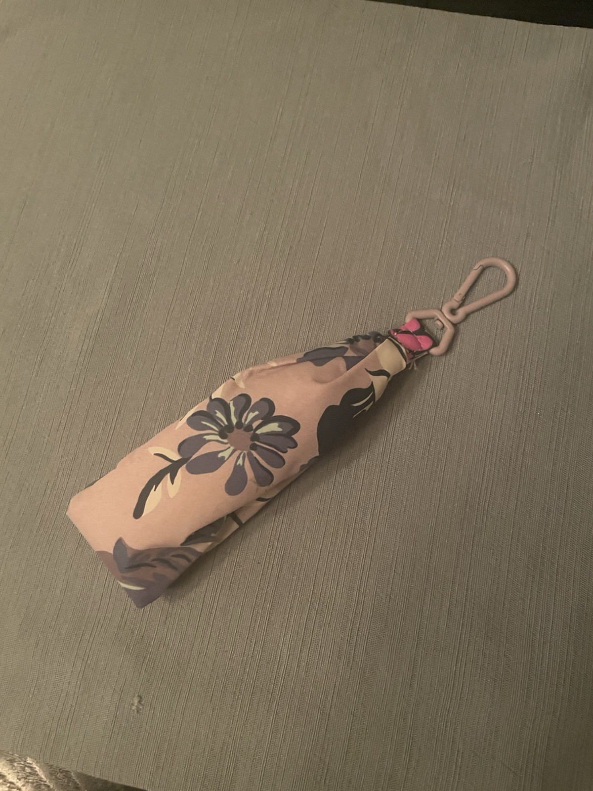 Key chain. Umbrella Pink Purple Floral Pattern with Strap-Vera Bradley