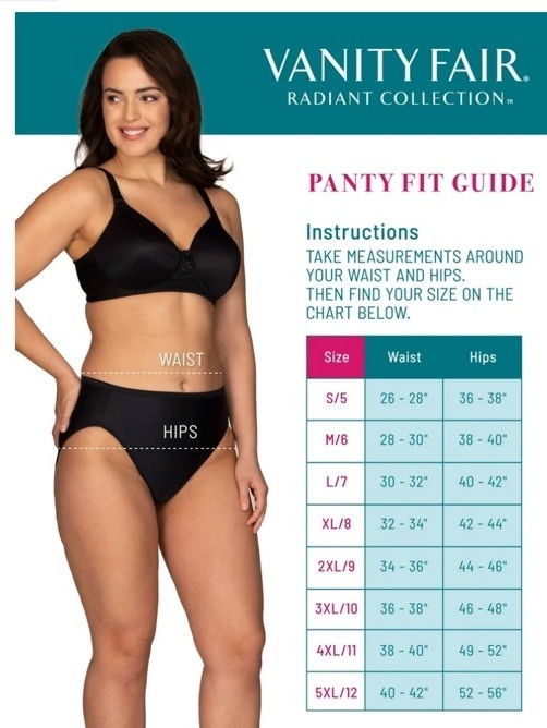 New 5XL/12Vanity Fair Radiant Undershapers PLUS Light Control Brief 3Pk Women
