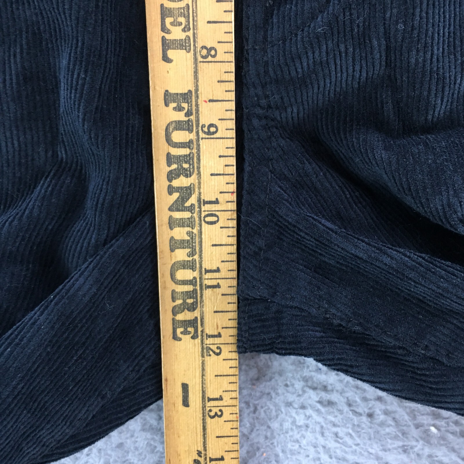 Man BoohooMan Corduroy Carpenter Pants Mens 36 Black Slash Pockets Mid Rise