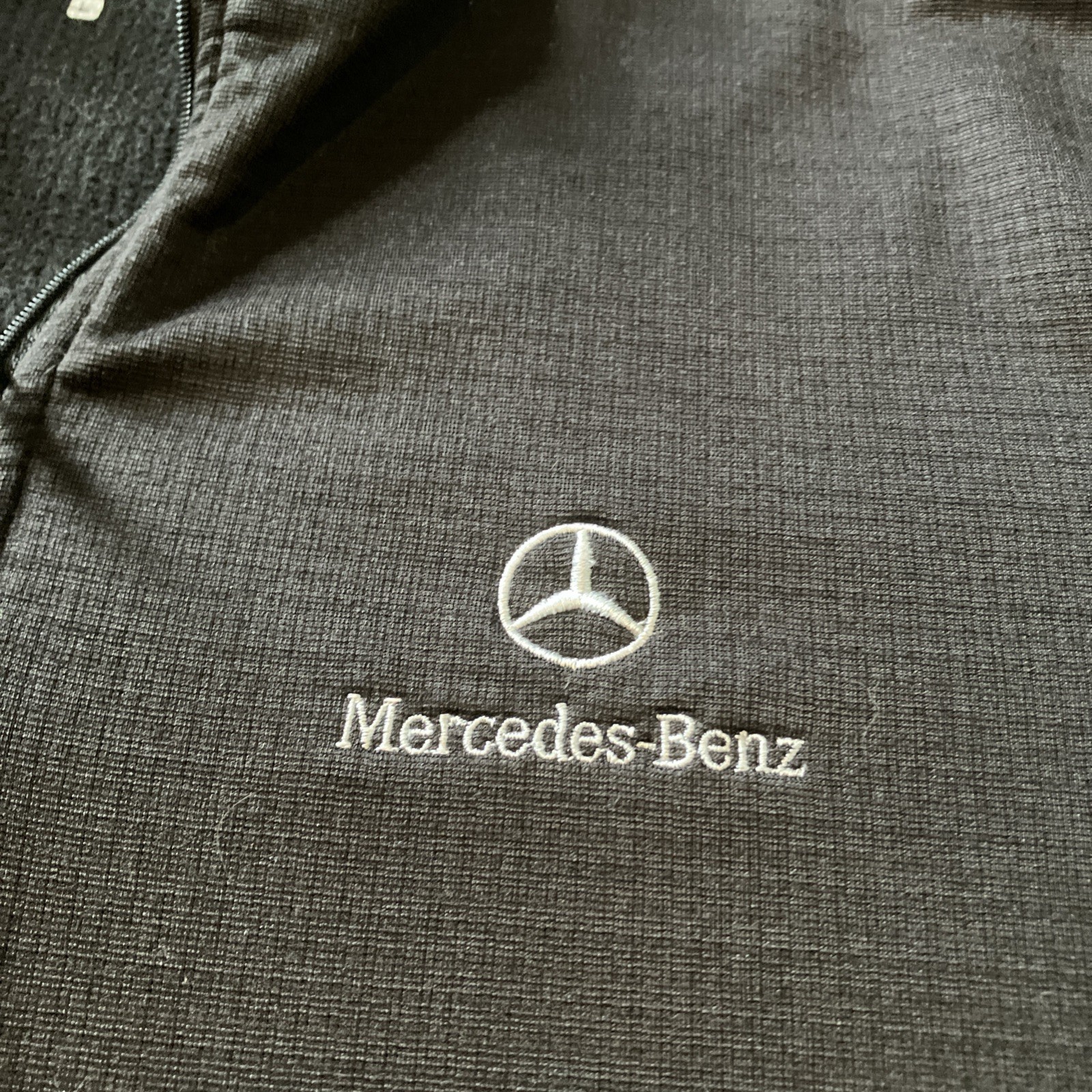 Mercedes Benz Mens Long Sleeve Quarter Zip Athletic Performance Pullover Black L