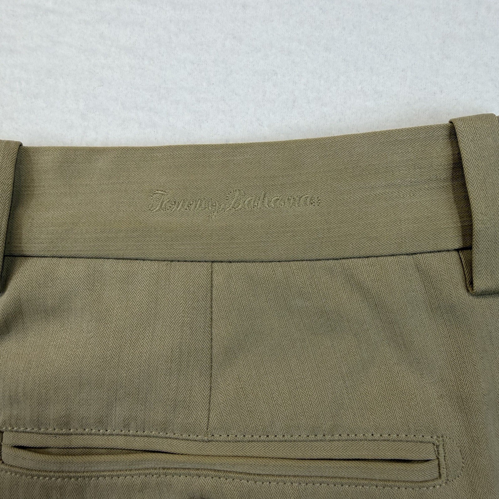 Tommy Bahama 80% Silk Rayon From Bamboo Trousers Dress Pants 34 x 30 Khaki Tan