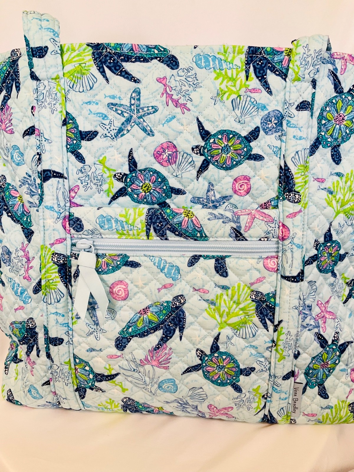 🐠Vera Bradley Large Tote Purse Bag Turtle Dream Spring Break