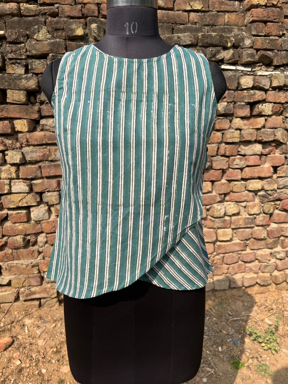 Handmade Block Print Blouse | Coconut Buttons | Artisan Indian Cotton Top Women