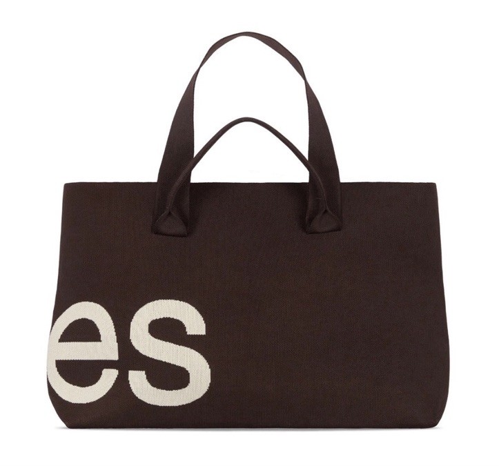 SOLD OUT NEW CURVES BY SEAN BROWN CHOCOLATE Knit Tote