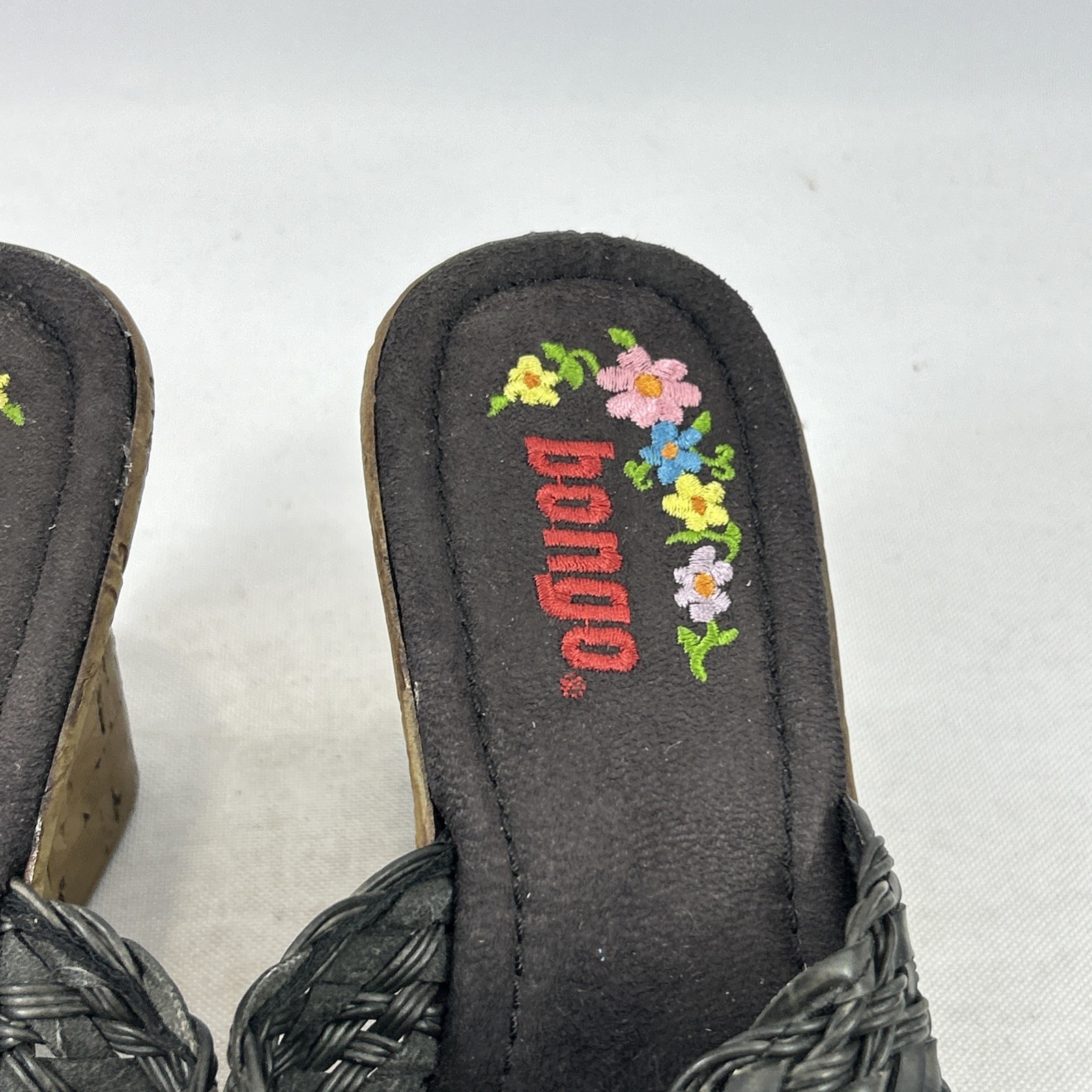 Vintage BONGO Y2K Black Chunky Platform Wedge Shoes Women’s Size 8M Strappy 90s