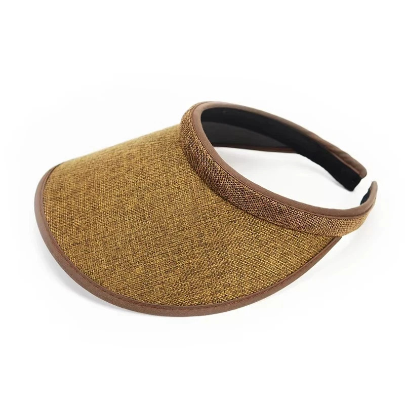 WOMENS CLIP ON SUN VISOR LADIES HAT COTTON CLIP ON SUN VISOR TENNIS GOLF BEACH