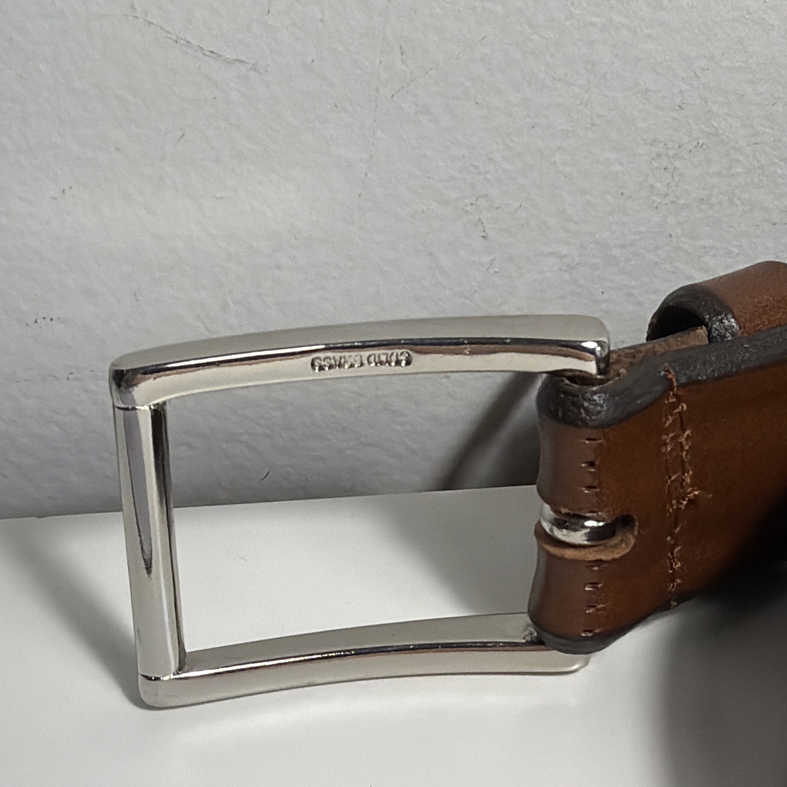 Allen Edmonds Genuine Leather Brown Belt USA Size 42 1.25″ Wide 67590 Walnut