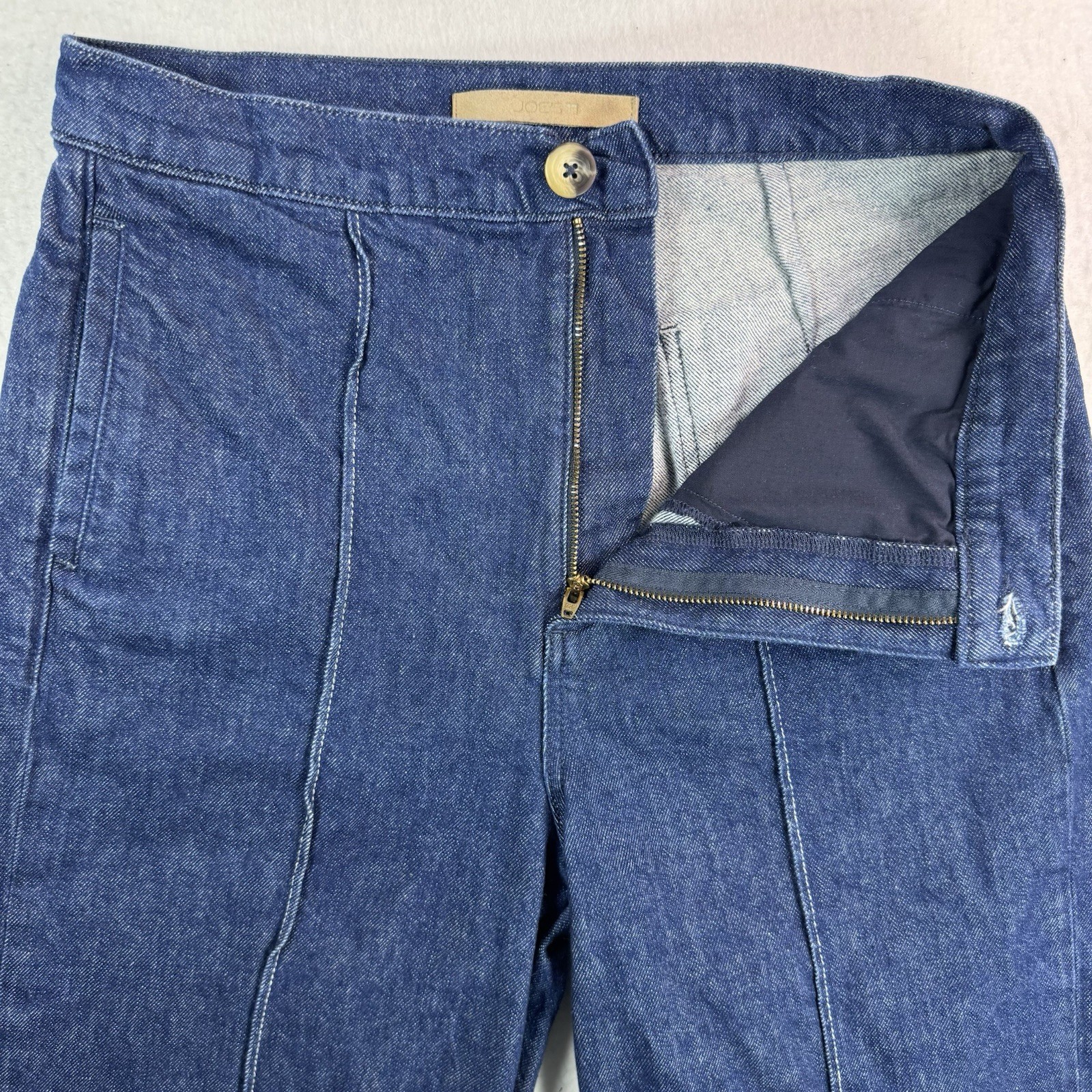 Joe’s Jeans Women’s 30 Wide Leg Denim Pants Dark Wash Cropped Trouser