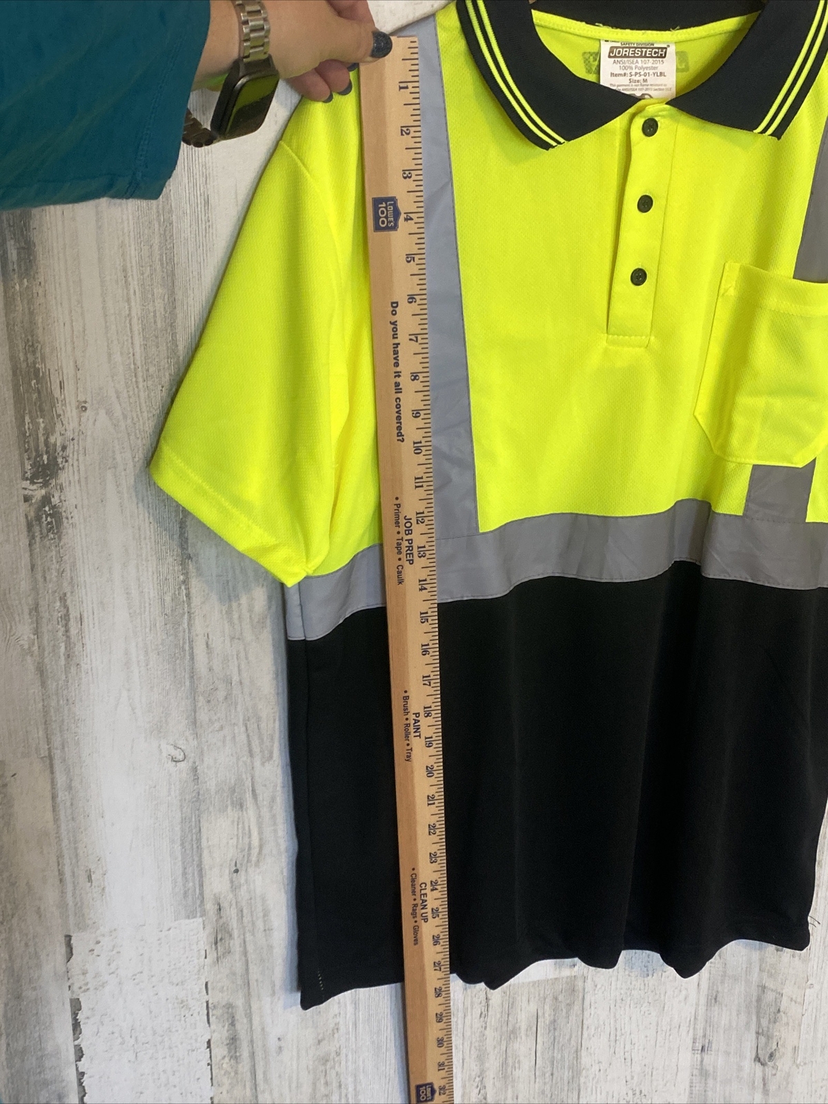 Jorestech Shirt ANSI Reflective Safety Short Sleeve Two Tone Size Medium