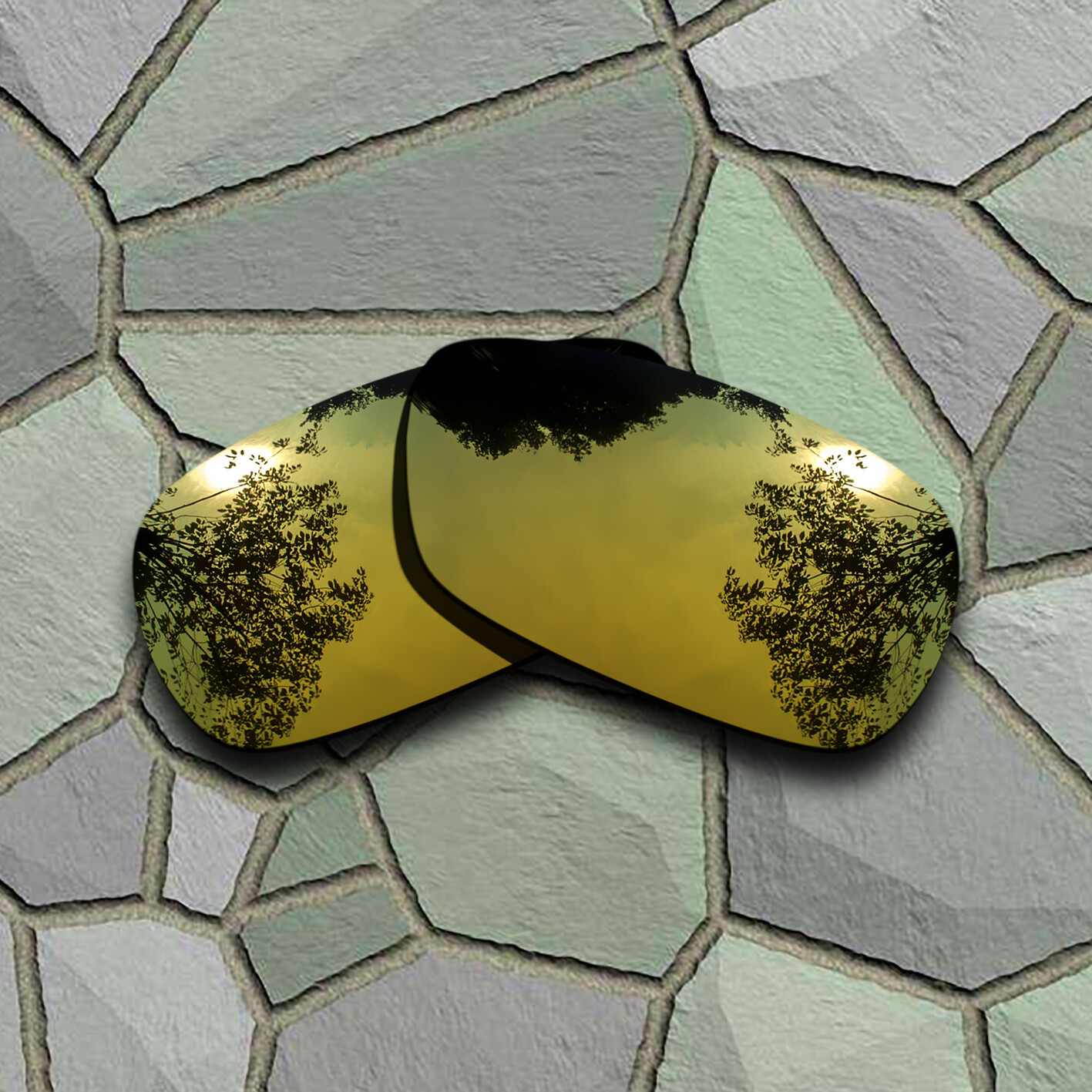 Yellow Golden Polarized Lenses Replacement For-Oakley Crosshair 2.0 AntiScratch