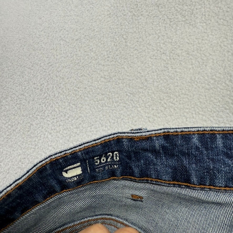 G Star Raw Jeans Men’s 32×34 Fits 32×32 Blue 5620 3D Slim Dark Wash Vintage y2k