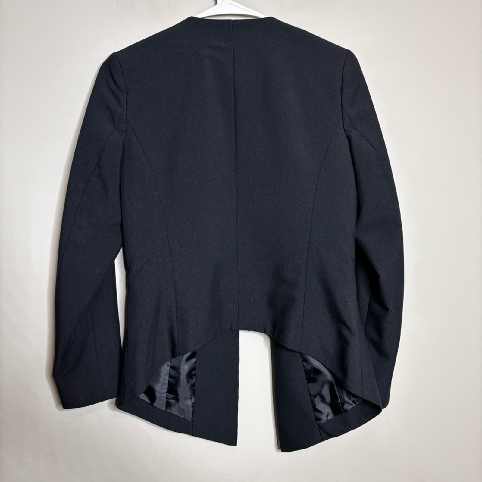 Trouvé Draping Open Asymmetrical Black Blazer Size XS