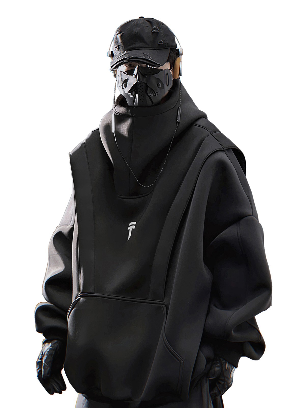 Niepce Men’s Japanese Streetwear Hoodie Nexus Sweatshirt with Design