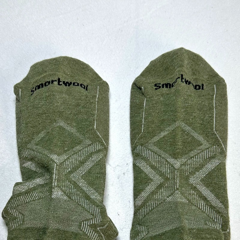 Smartwool 2 Pack Men’s Run Targeted Cushion Crew Sock Merino wool Size L Green