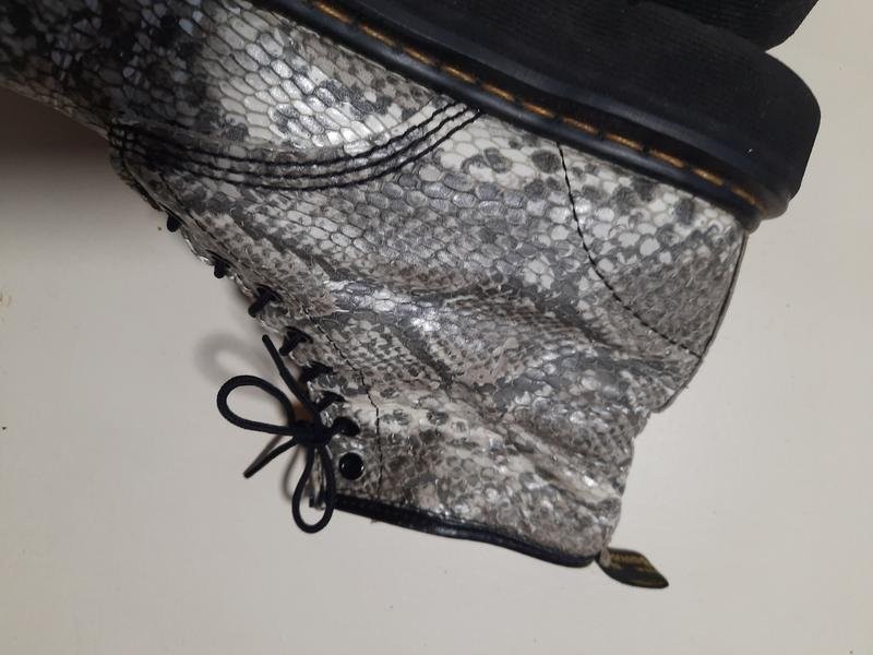 Women Dr. Martens Boots Grey Python Leather 40