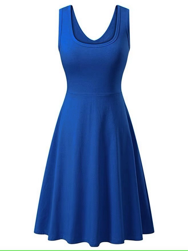 Women’s Plus Size A-Line Short Dress XL 2XL 3XL Black Blue Red