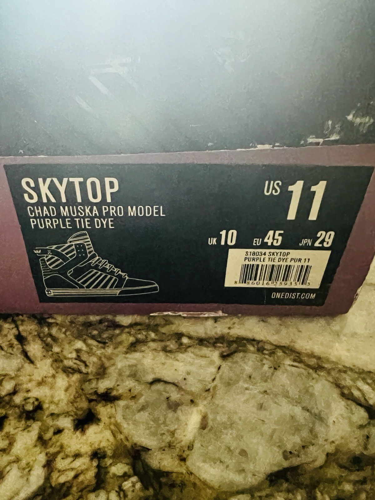 Supra Skytop Chad Muska Pro Purple Tie Dye (Limited) US Size 11 w/box RARE