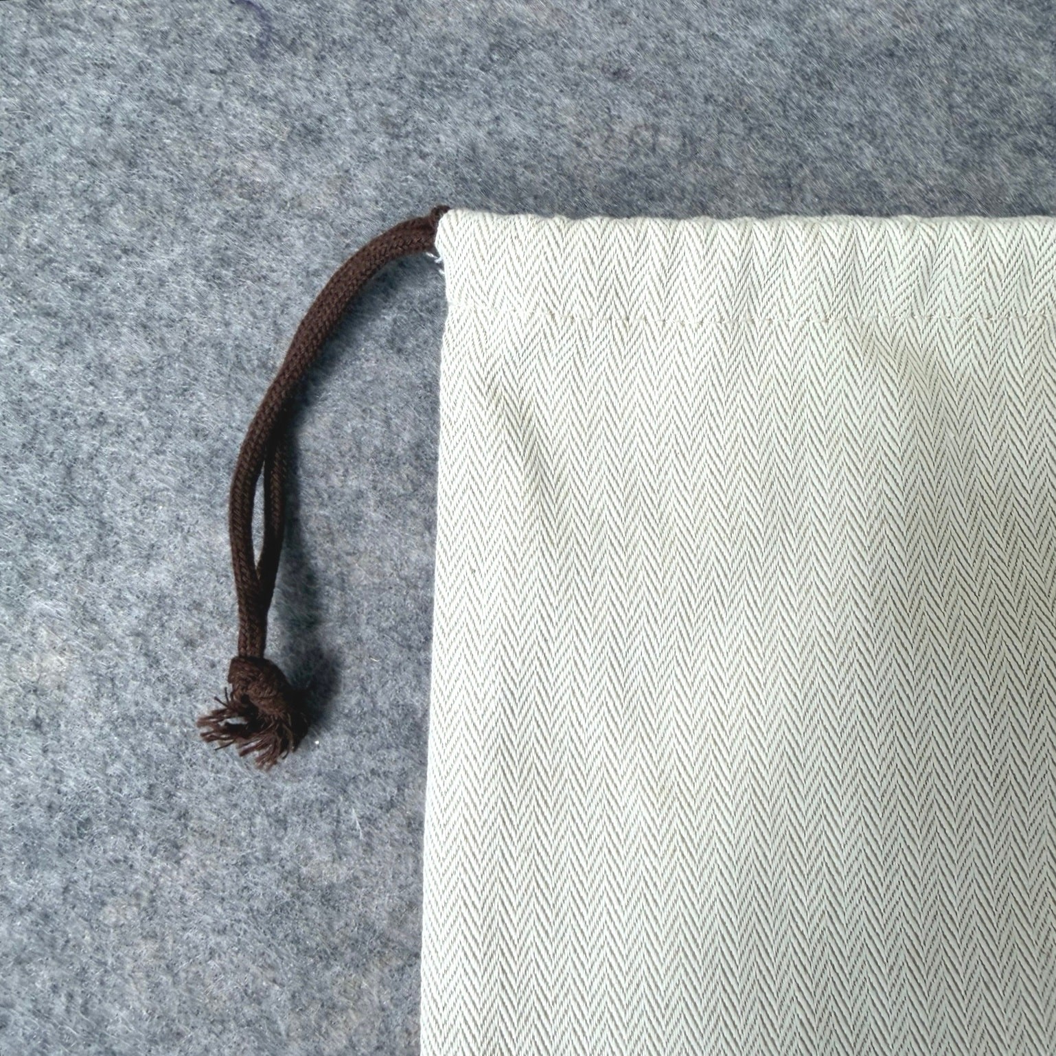 Authentic Hermes France Dust Bag Storage Gift Cream/Brown- 8.75″x15″