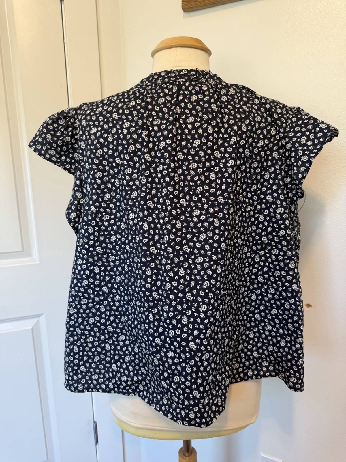 Womens Fisherman Preppy Spade Neck Blouse Sleeveless Preppy Size XXXL Floral Y2