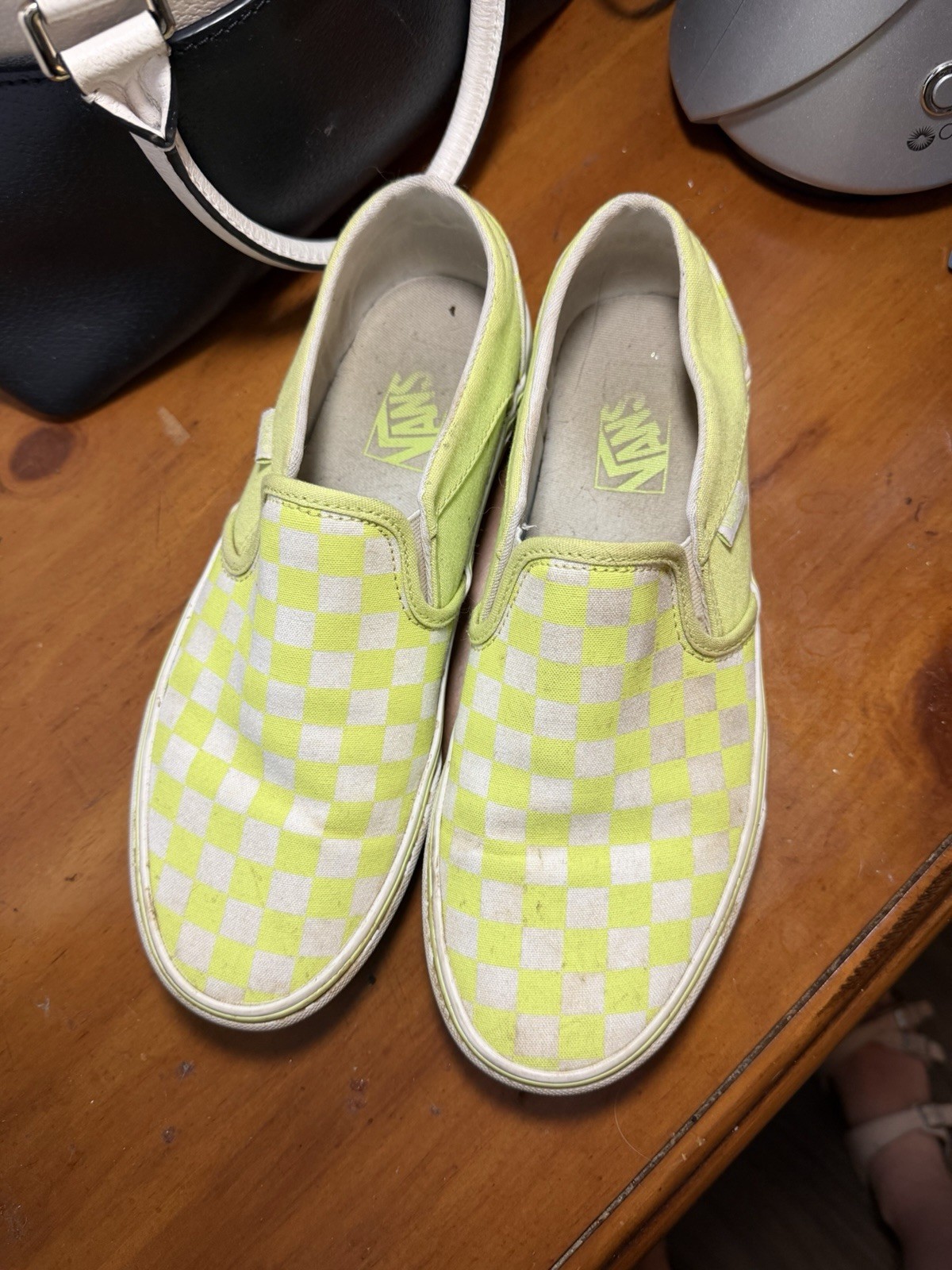 Bright Highlighter Yellow Vans W 9 Slip On