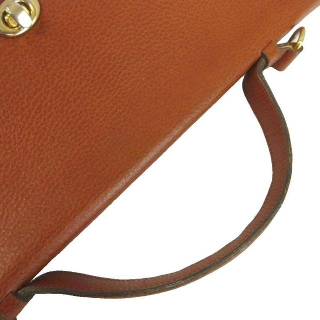 Monica Business Bag Briefcase Shoulder 2 Way Leather Turnlock Brown XZ Used feae