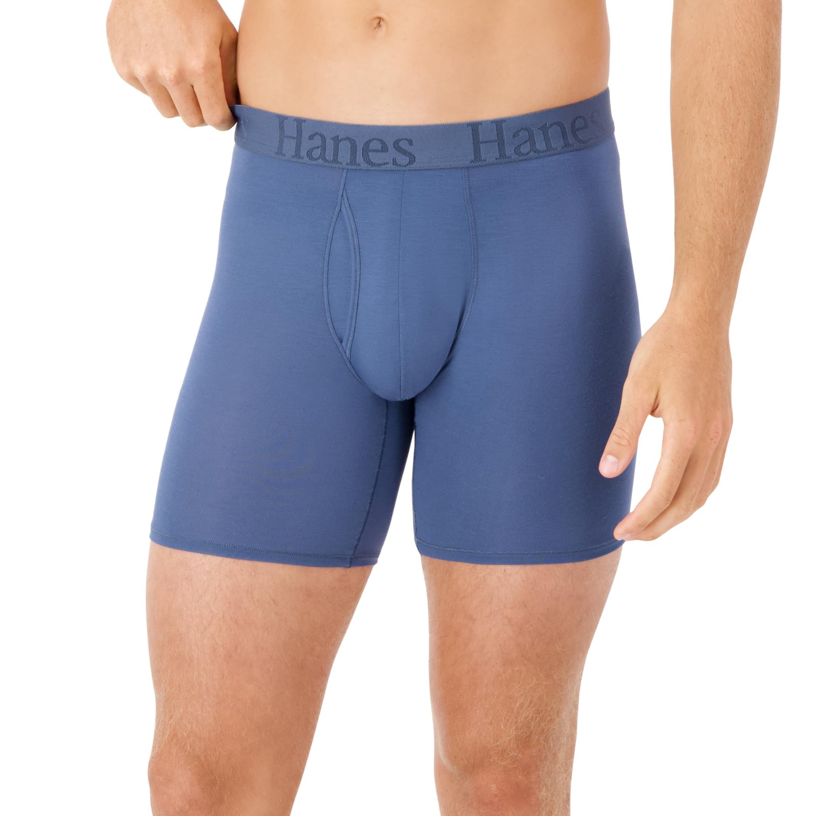 Hanes Men’s Boxer Briefs Viscose from Bamboo Underwear Grey Green Navy Medium