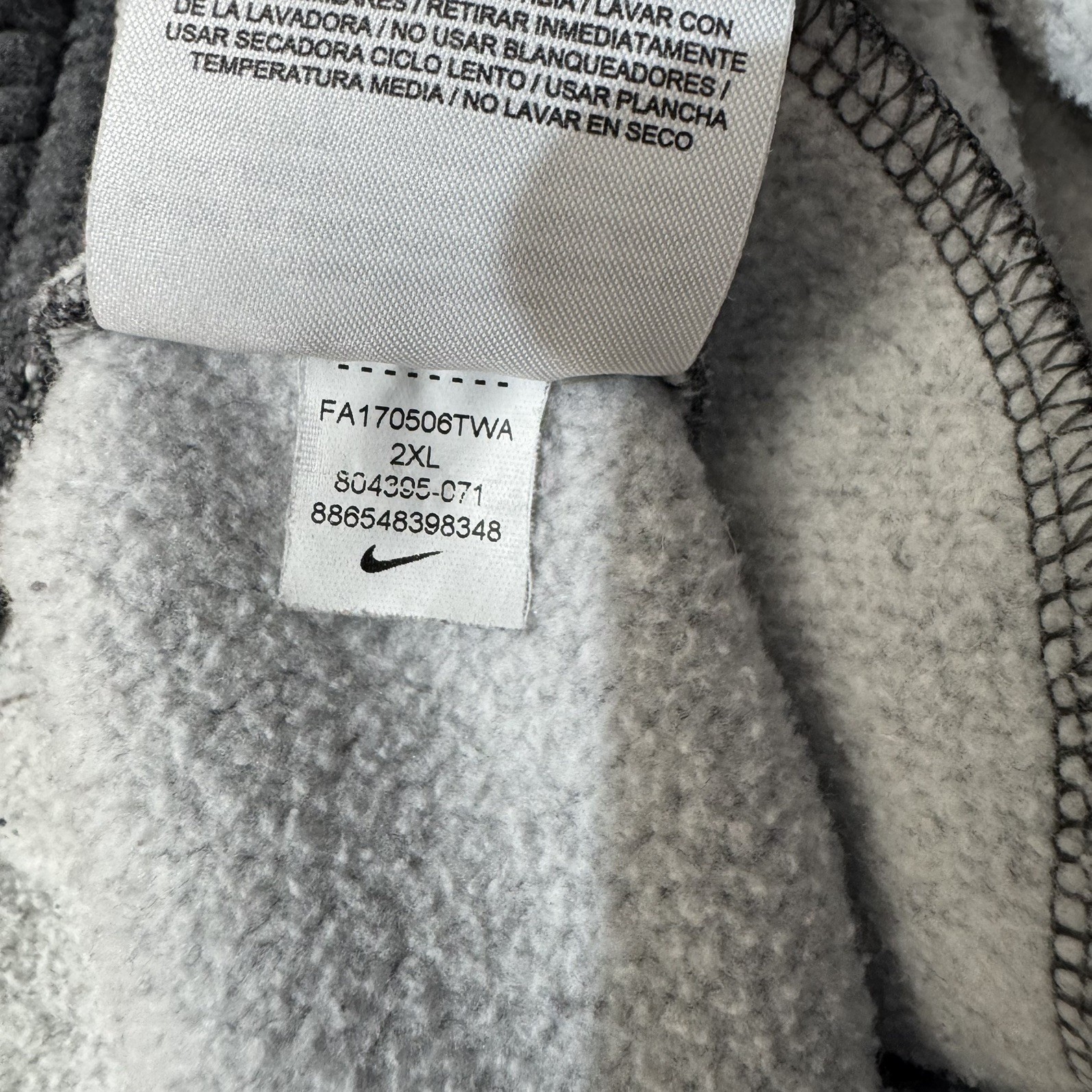 Nike Pants Men’s 2XL Gray Fleece Sweatpants Straight Joggers Classic Logo