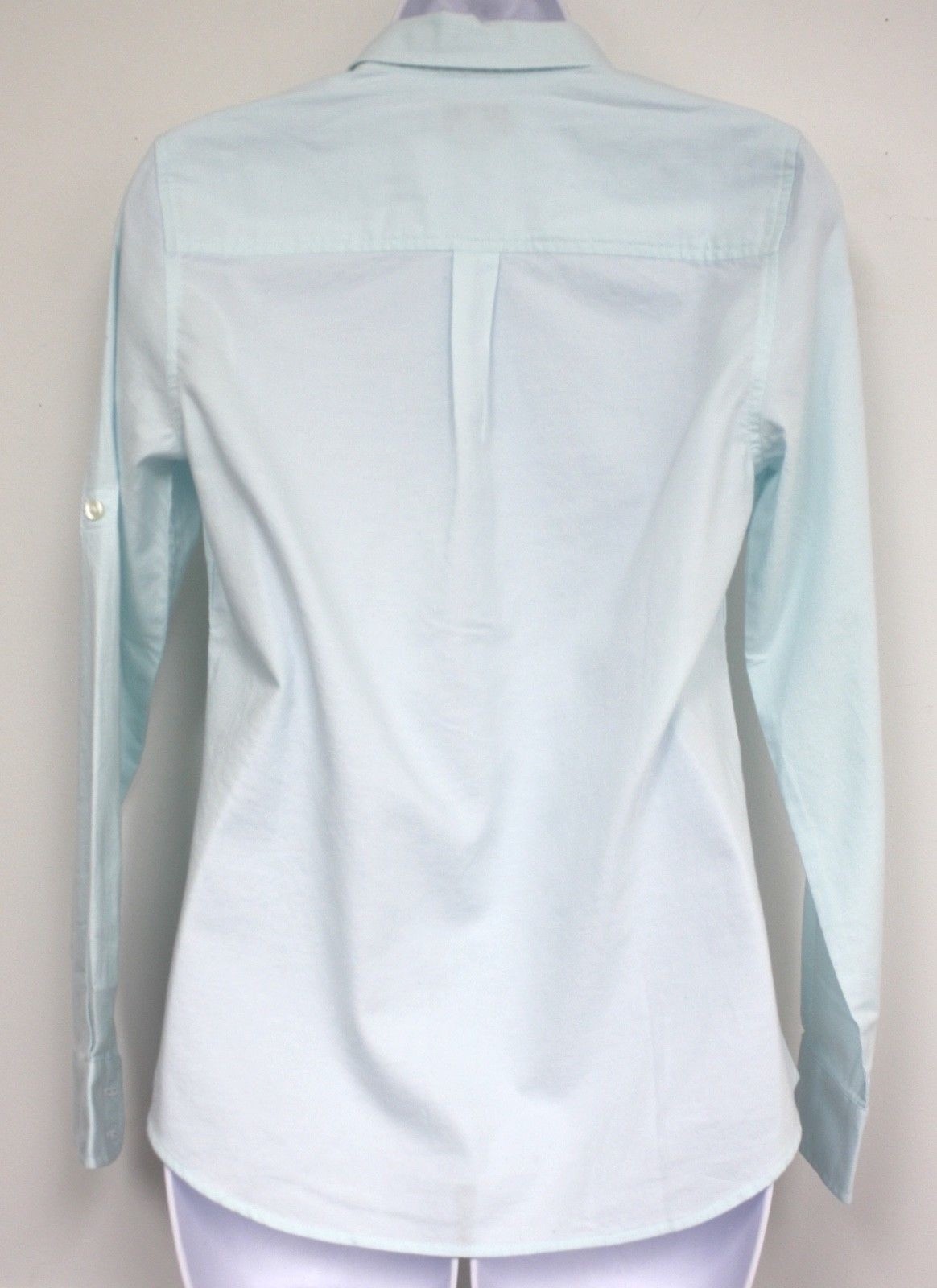 Vineyard Vines shirt Crystal Blue button down logo Oxford collar standard cuff