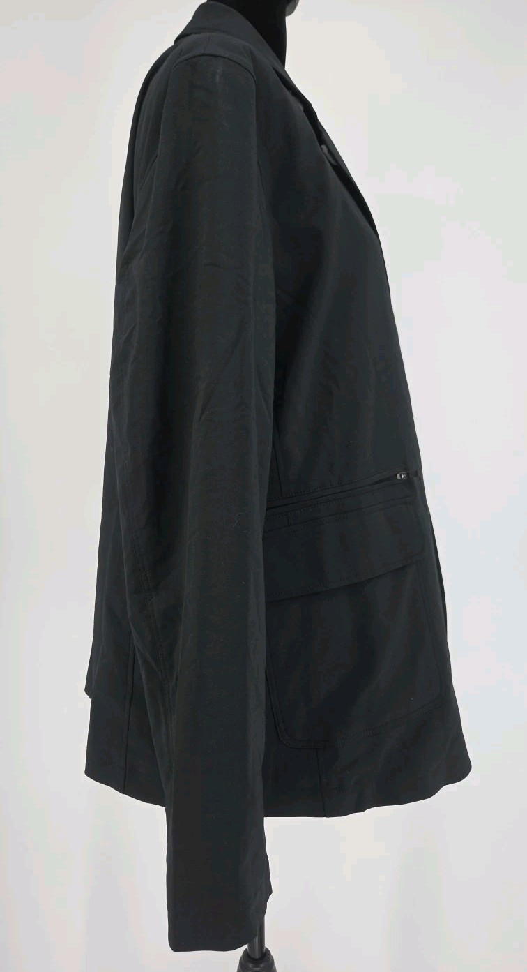 Eddie Bauer Blazer Jacket Mens Black 50 Nylon Blend T44 Voyager 2.0 Travex Coat