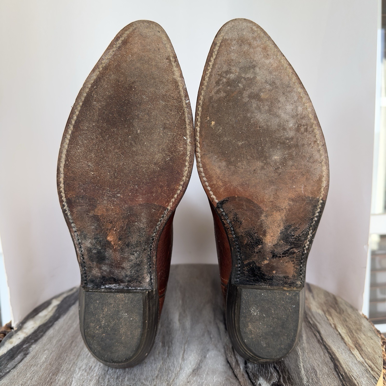 Heritage Cowboy Men 13D Brown Leather Upper Leather Sole Western Casual Workwear