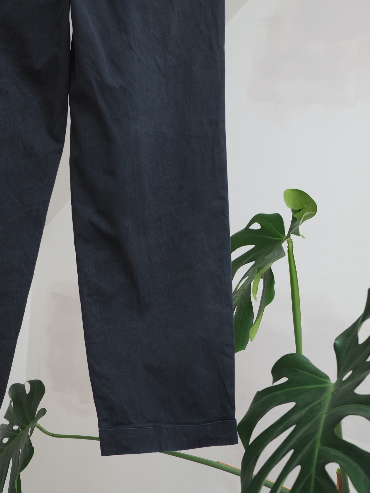 Comme des Garcons Homme Plus Men’s Dark Blue Faded Cotton Pants Trousers Size M