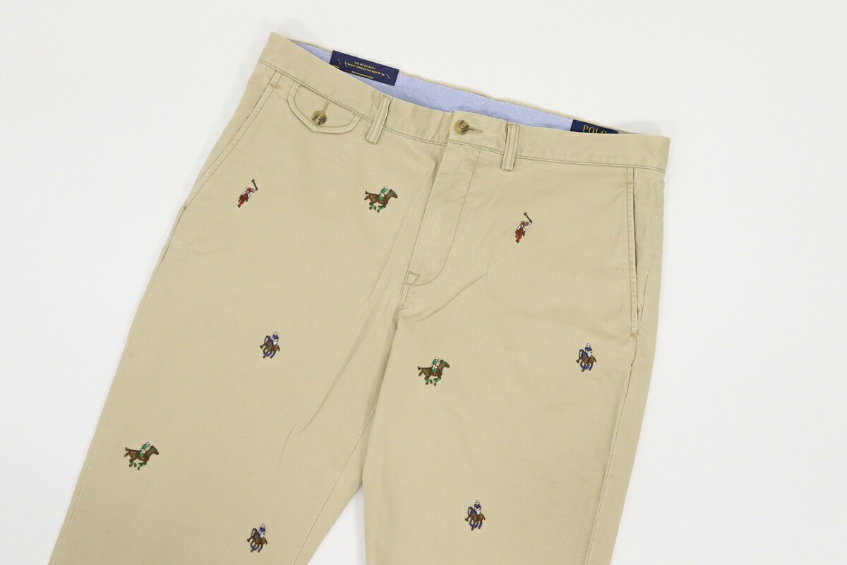 Polo Ralph Lauren Stretch Straight Fit Chino Pants with Multi-Horses, Ponies