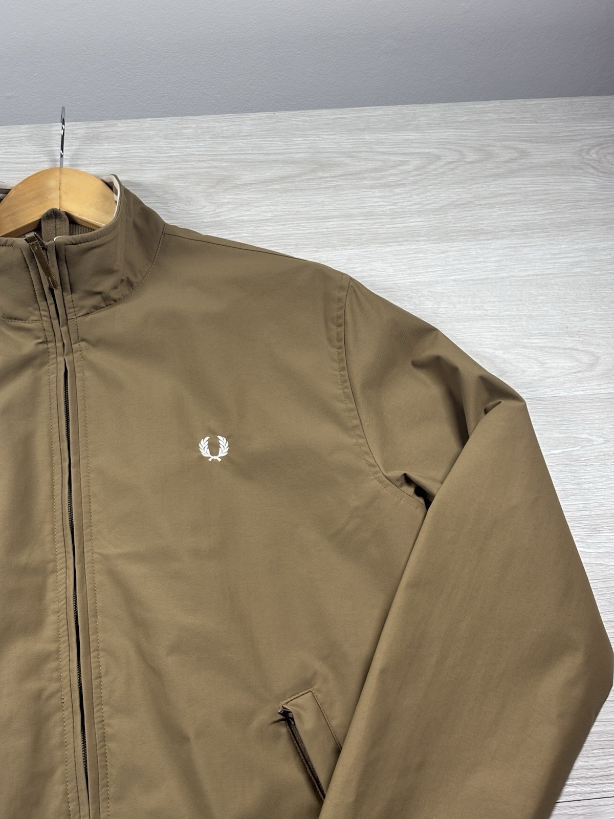 Fred Perry Brentham Jacket Medium Brown Pre Owned Excellent Condition