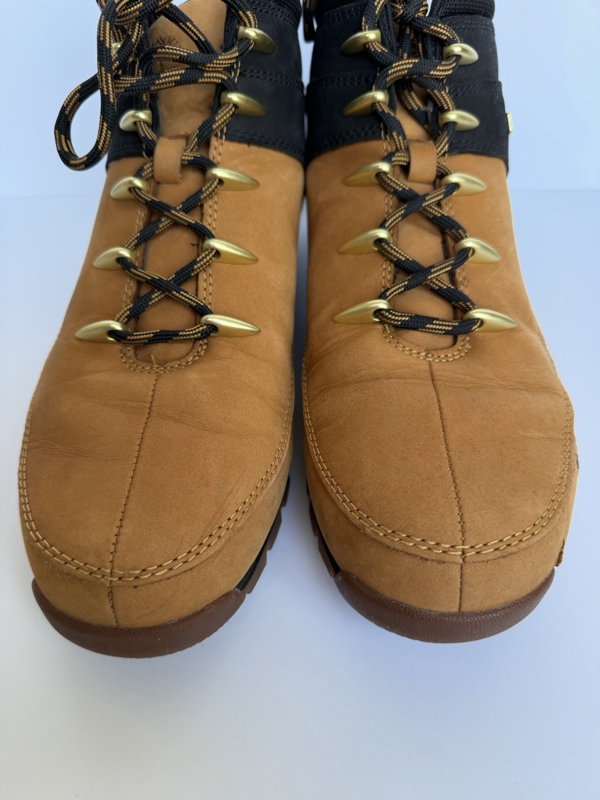 Timberland Men’s Hiker Ankle Boots Leather Beige/Black Lace-Up US 11.5