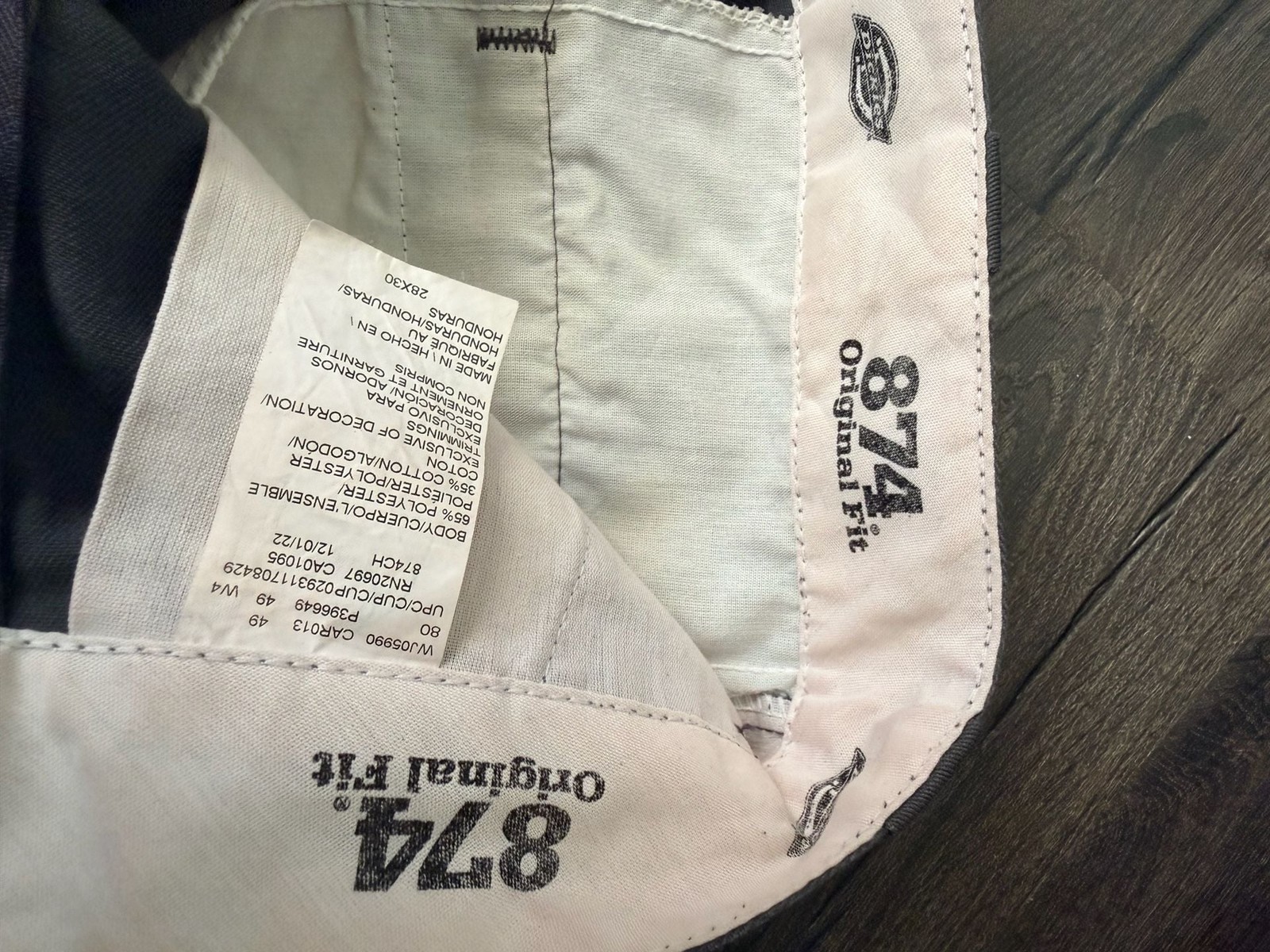 Dickies 874 Original Fit Work Pants Charcoal Grey 28×30
