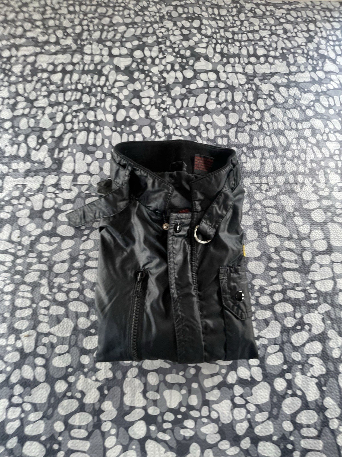 Vtg Upstream Racing Division Premier Jacket Sz Lg Black Zip Pockets Nylon New!!