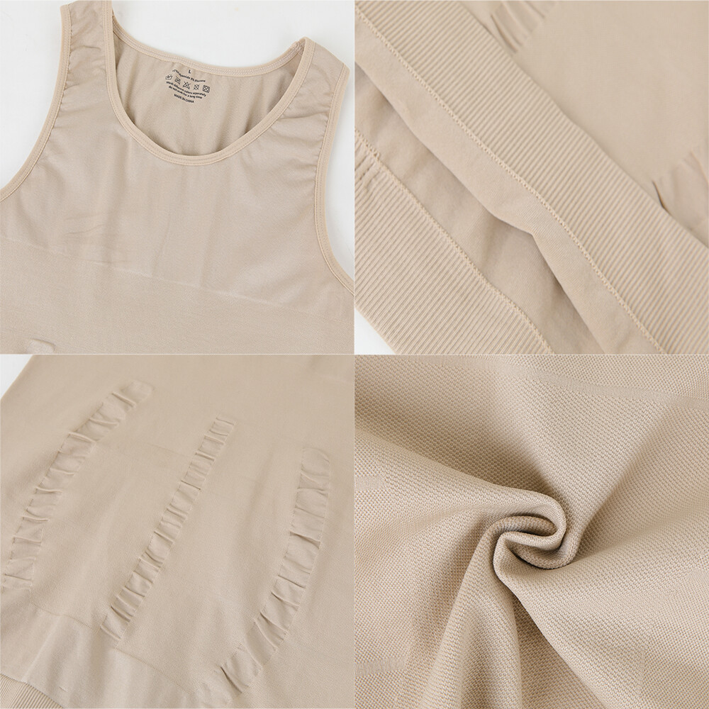 Slimming Men’s Compression Tank Top Tummy Control Belly Boobs Shaper Vest Shirts