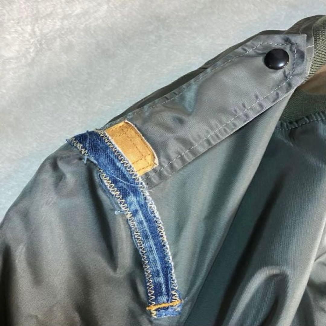 AVIREX TYPE-BLUE L-2 Flight Jacket Blouson Coat Men Size XL Gray Genuine