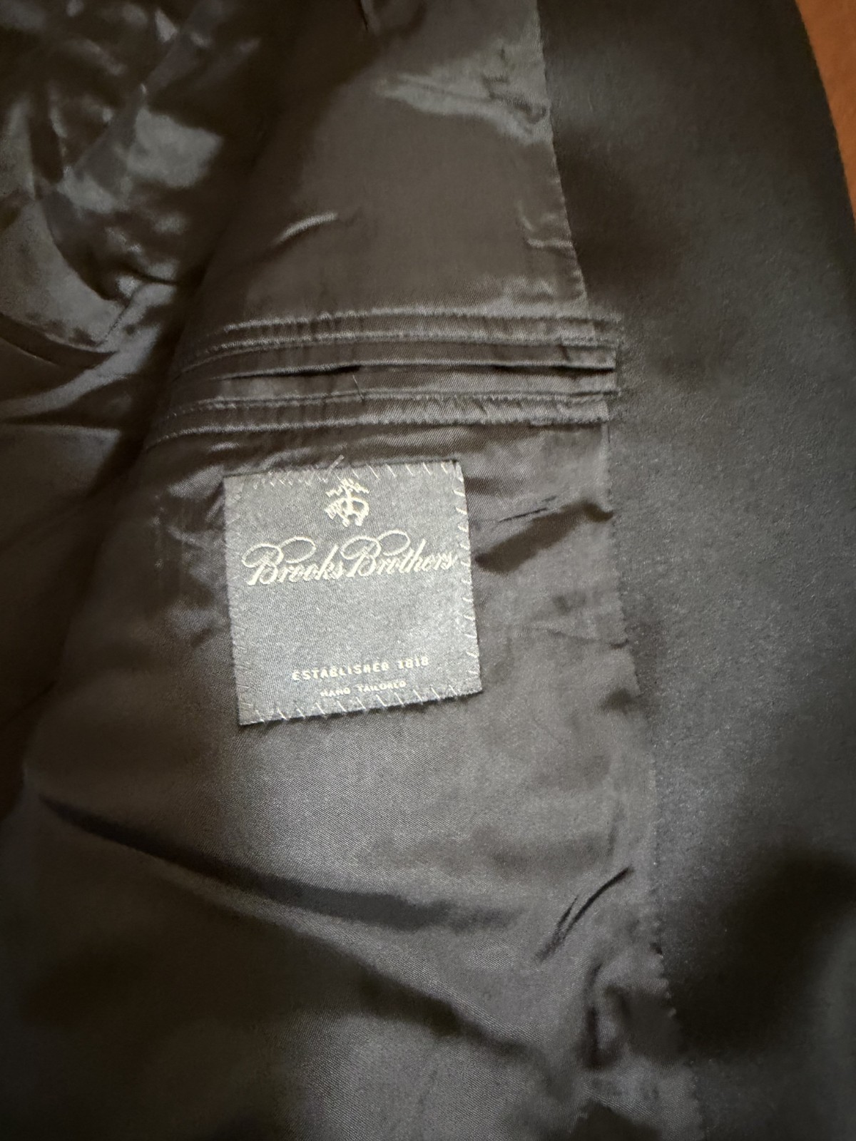 2025 BROOKS BROTHERS Black Tux Tuxedo Sport Coat Suit Blazer Jacket 46L Wool
