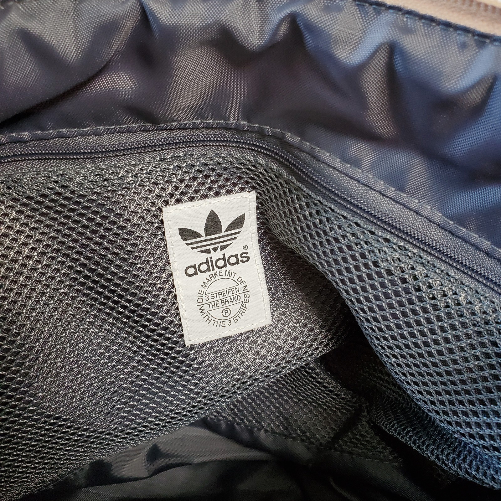 Adidas Stylish Sport Shopper Tote Puffer Travel Gym Bag Tan Beige Zip Top Purse