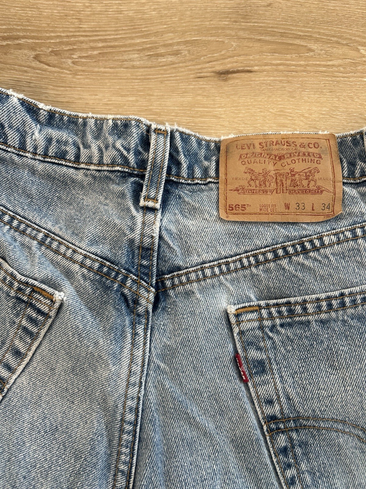 Vintage 90s Levis Jeans Mens Measured 31×33 Blue 565 Loose Fit Straight Baggy