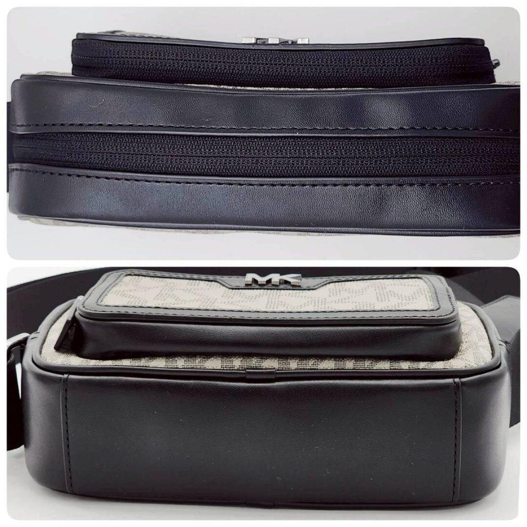 Michael Kors MK Signature Black PVC Crossbody Shoulder Bag Adjustable Strap