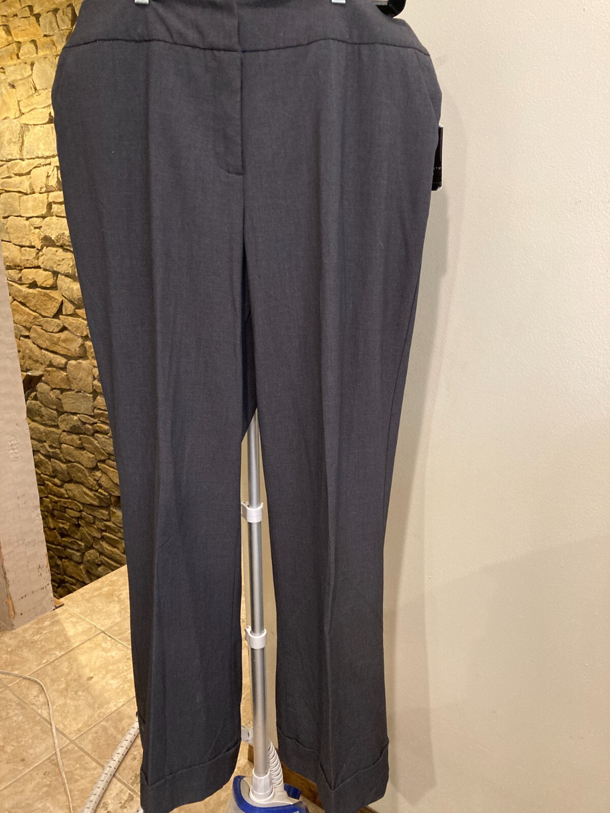 Investments The Park Ave Cuffed Trousers Slacks Pant, Black, SZ 18 Reg, NWT